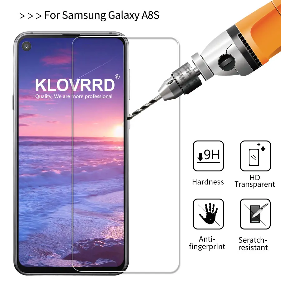 KLOVRRD 9h 2 5D закаленное Стекло для samsung Galaxy A8s 2018 Экран протектор Защитная