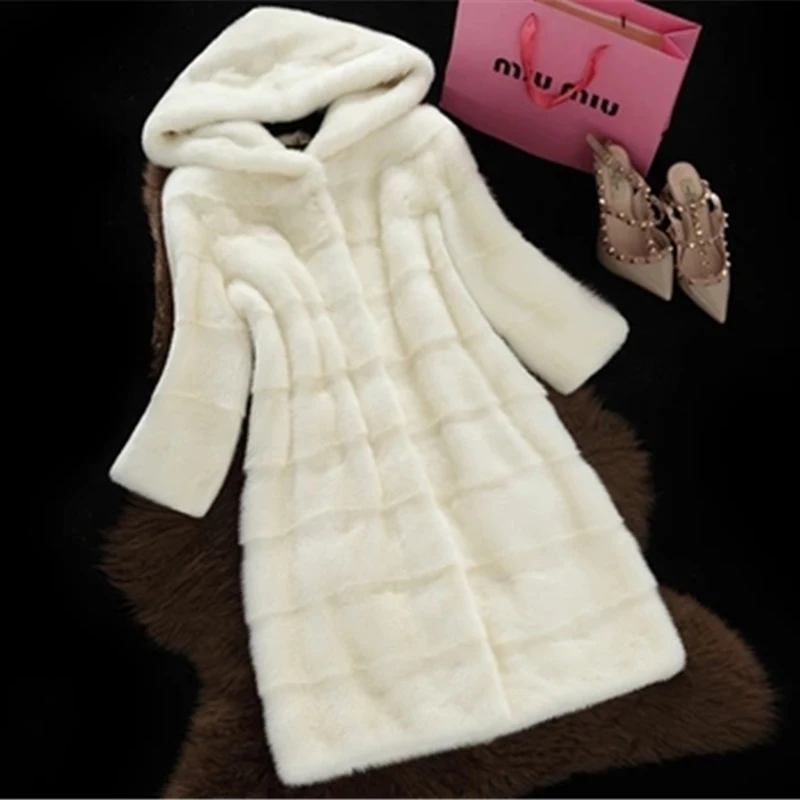 Winter Fur Coat in Women's Faux fur coat hoodies winter fur jacket women coats and jackets new winter long fur coat GG