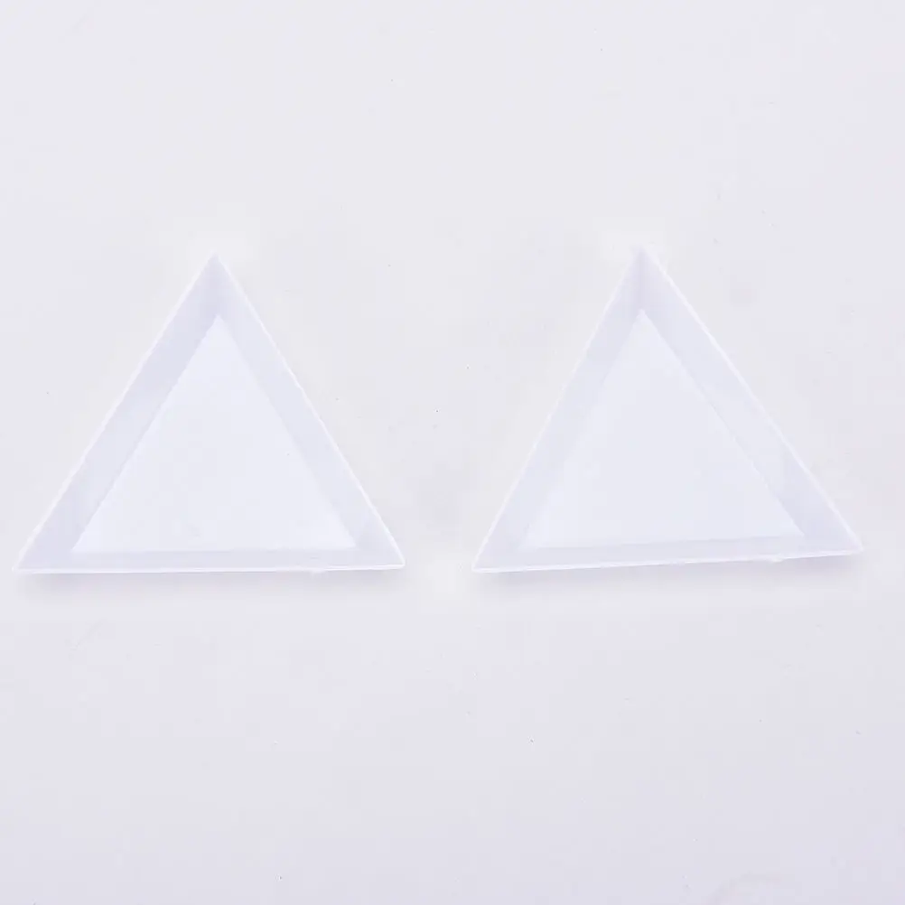 2 шт пластиковый прозрачный пустой ящик для хранения ногтей Стразы блестящие