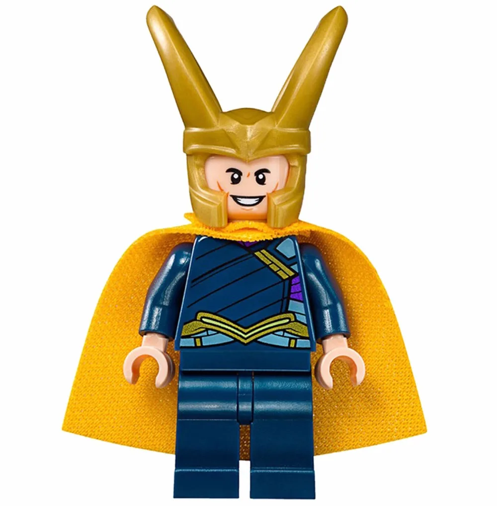 SingleSale Thor Ragnarok Movie Loki с желтой накидкой Odinson Супер Герои Мстители Сделай Сам Minifig