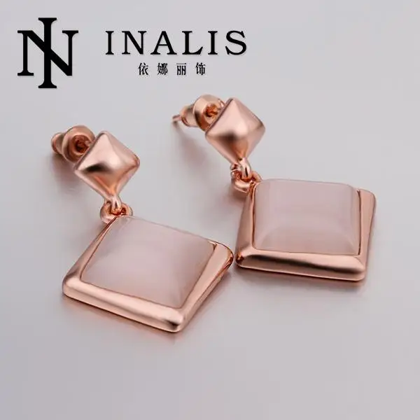 E454 Wholesale!Nickle Free Antiallergic18K Real Gold PlatedEarrings For WomenNew Fashion Jewelry Shipping | Украшения и