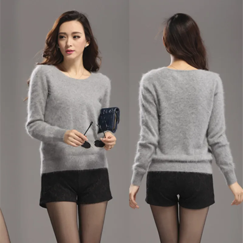 2020 зимний свитер действительно теплый и мягкий женский кашемир с норкой