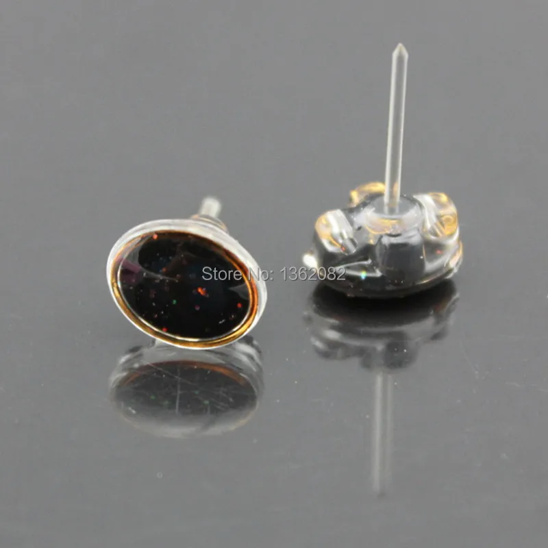 Wholesale one lot 6 pairs girl women's Button Design Resin Stud Earrings Fluorescent Oval Gift ME207 | Украшения и аксессуары