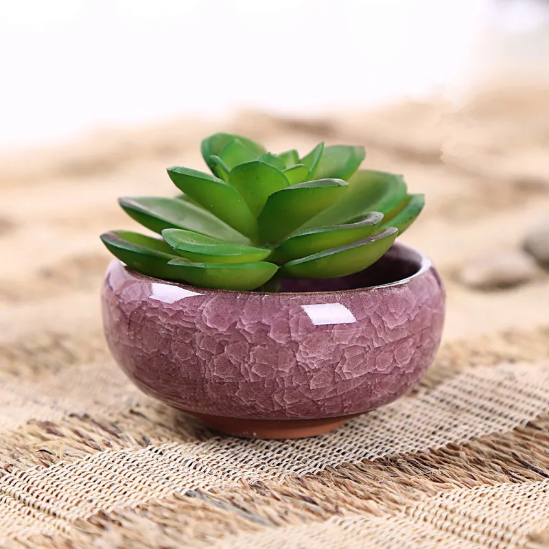 Красочный керамический большой цветочный горшок ледяная с трещинами