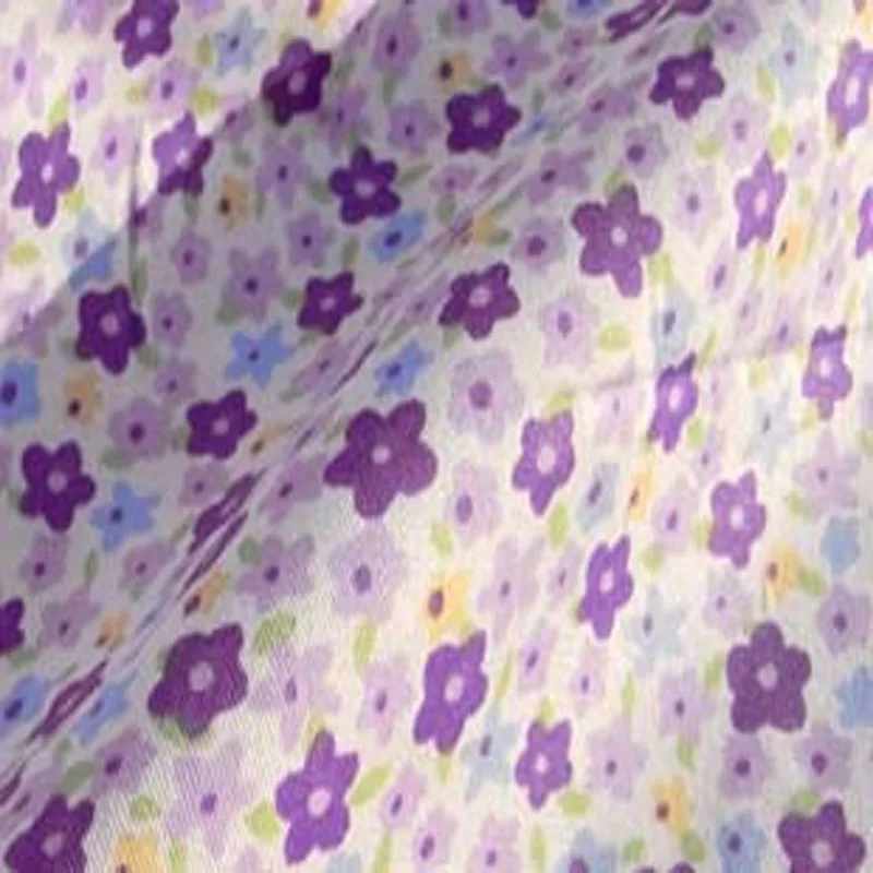 Свежий фиолетовый милый цветочный хлопок Лоскутная ткань стеганая для шитья