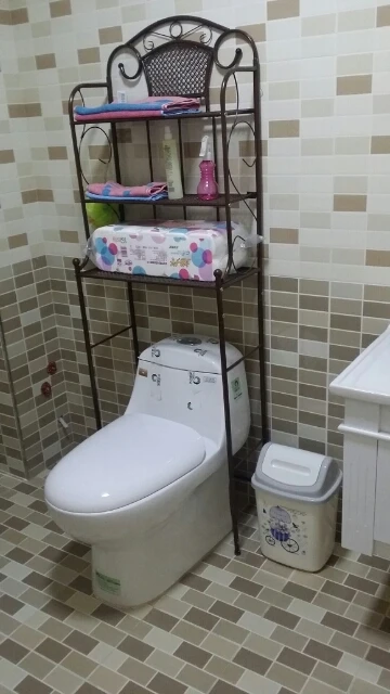 Free shipping iron bathroom shelf shelving rack multi-floor toilet storage washer | Обустройство дома