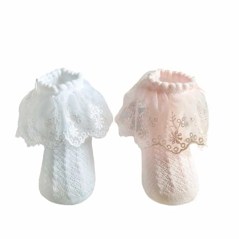 Хлопковые тонкие сетчатые дышащие летние носки принцессы с животными из