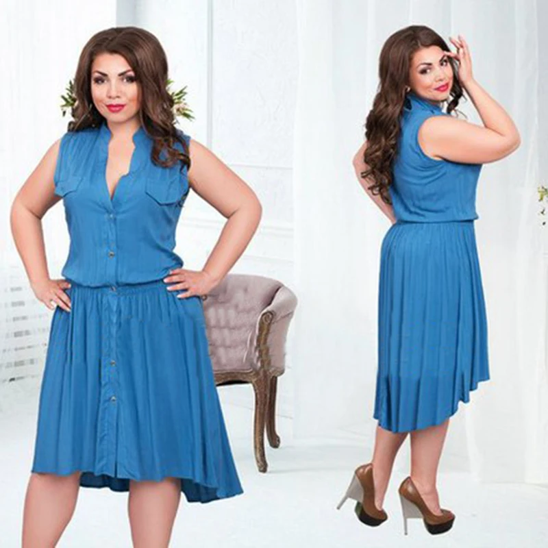 Высокое Качество 2016 плюс размер женщины симпатичные плиссе твердые v-образным
