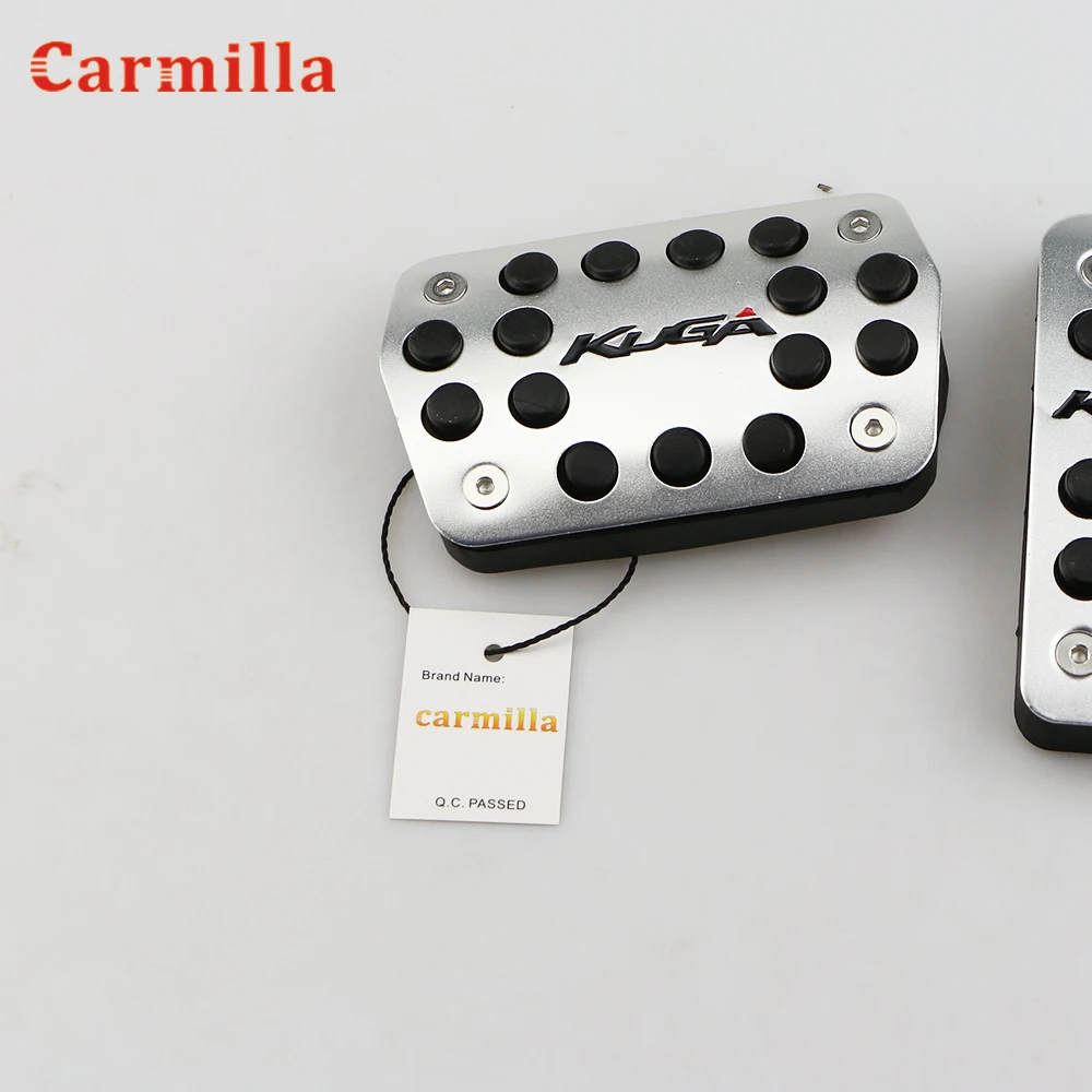 Aluminum Alloy Car Accelerator Gas Pedal Brake Pedal Non Slip Pedal Pads Cover AT for Ford Kuga Escape 2013