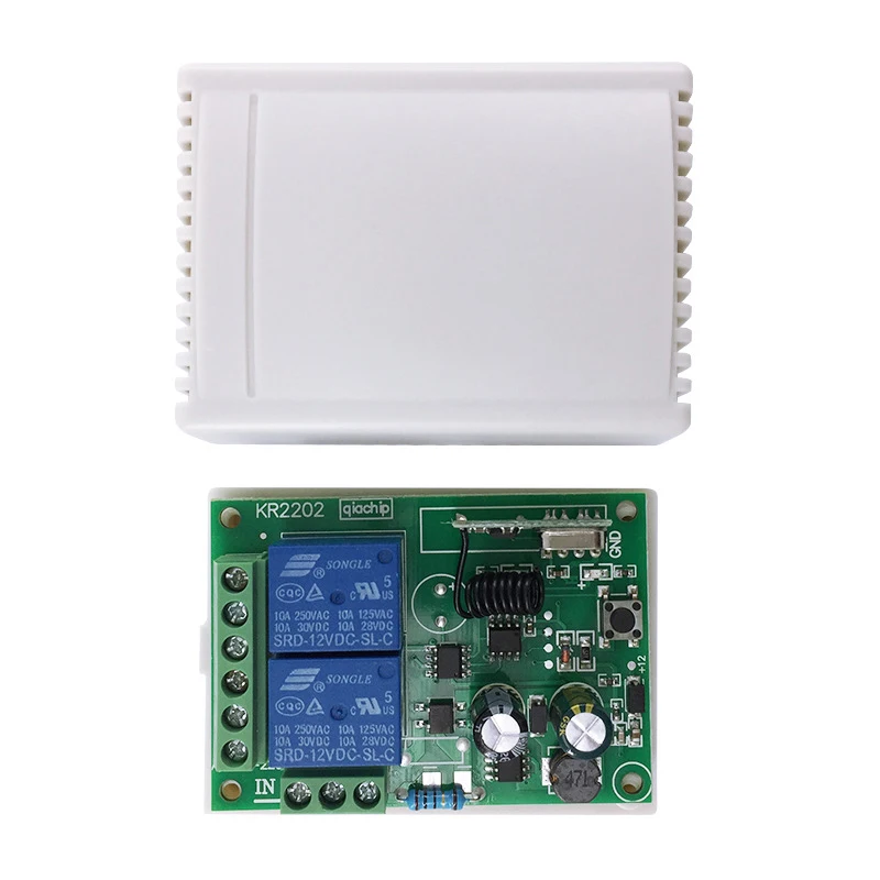 433 МГц Универсальный беспроводной пульт дистанционного управления AC 85 в 110 В 220 2CH