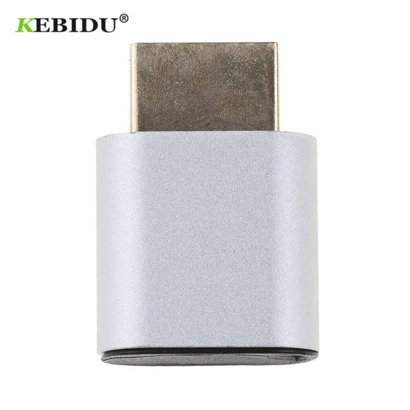 Kebidu VGA виртуальной разъем HDMI Совместимость адаптера для манекена эмулятор