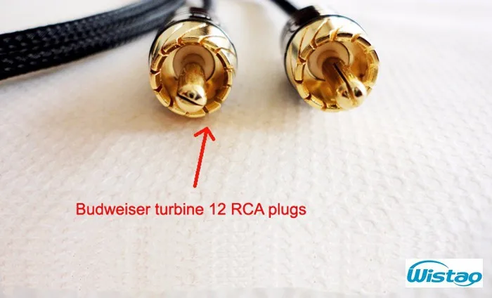 Стерео Hi Fi кабель IWISTAO 3 5 мм в 2 RCA Турбинный Budweiser Canare профессиональный аудиокабель