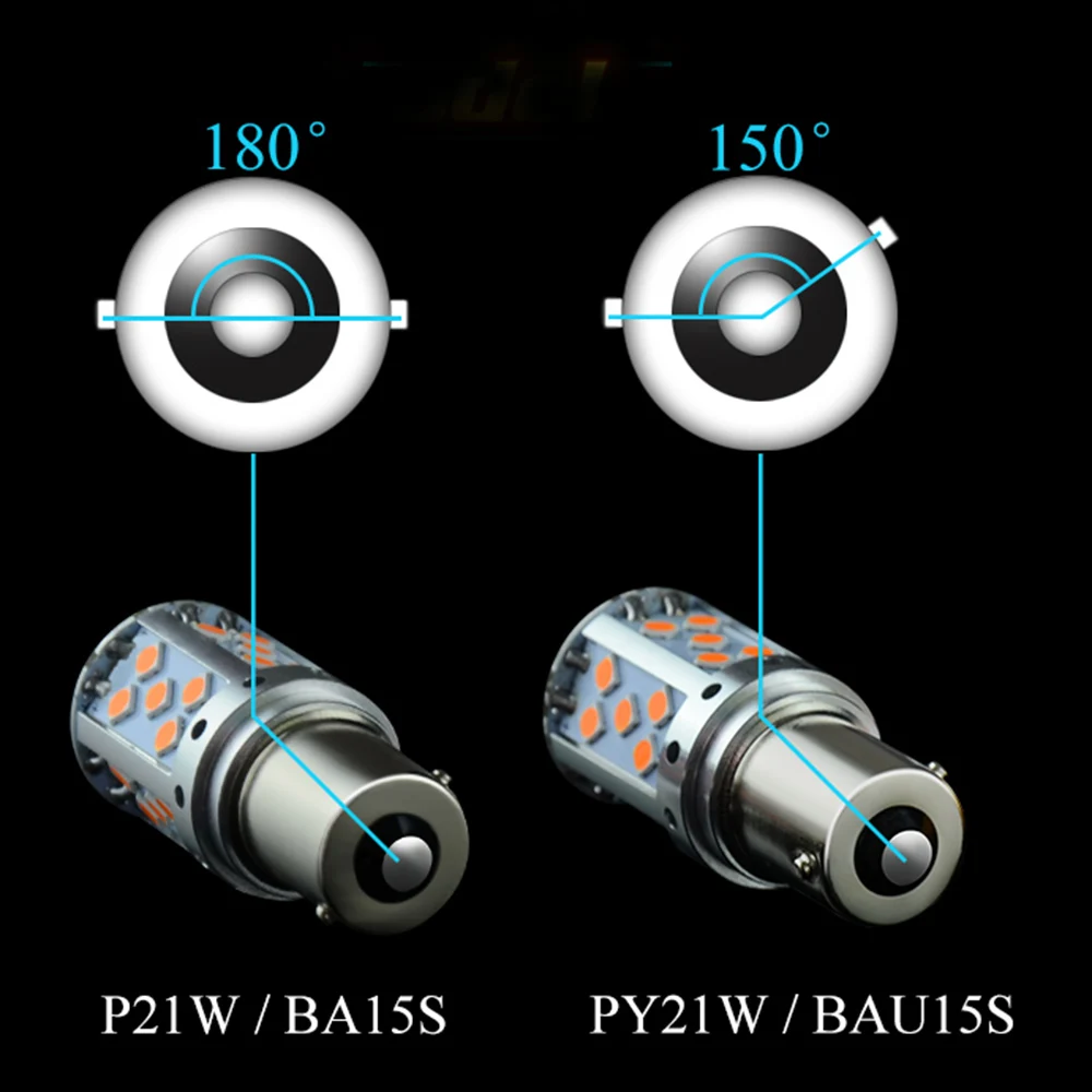 YSY 10X T20 7440 W21W светодиодный лампы 3030 35SMD Canbus 1156 BAU15S PY21W BA15S P21W для автомобилей