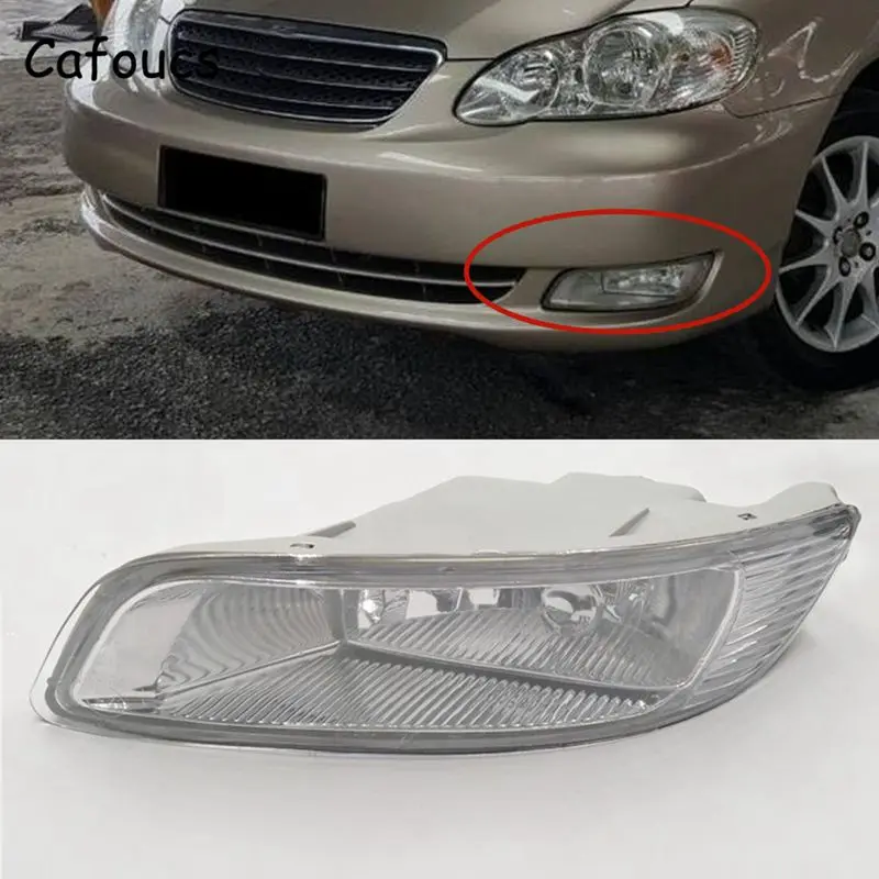 Cafoucs для Toyota Corolla 2003 2004 2005 2006 автомобильный передний бампер противотуманный светильник дальнего света с лампами 81220-02080 81210-02080