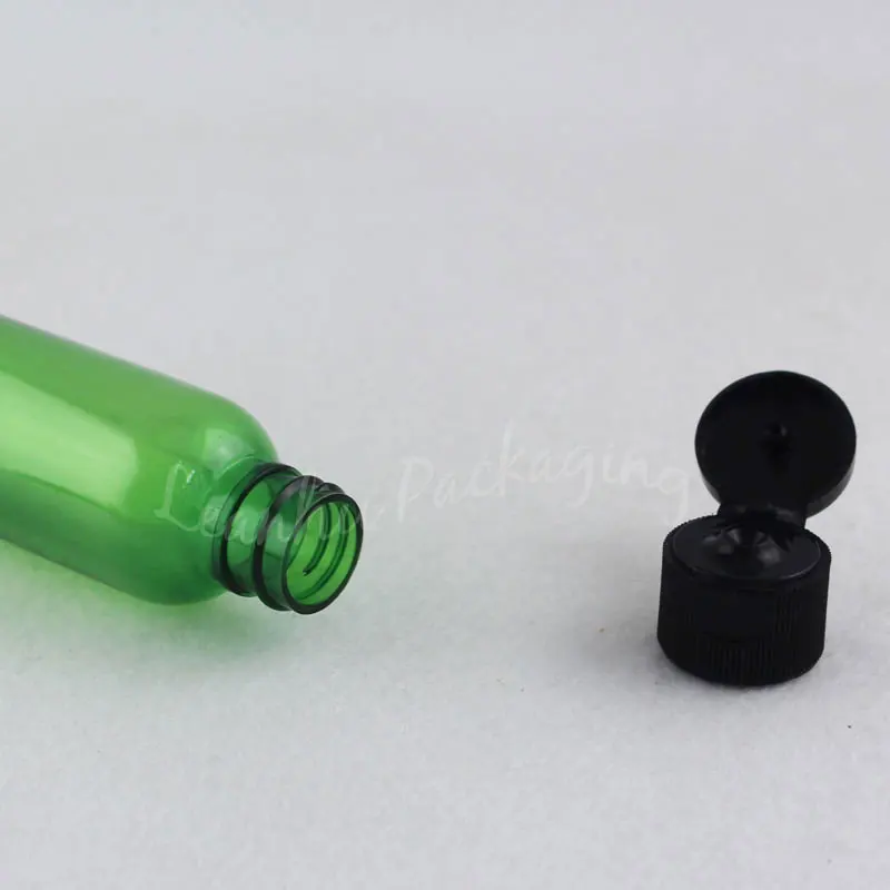 

60ML Green Round Shoulder Plastic Bottle , 60CC Empty Cosmetic Container , Lotion / Toner Packaging Bottle ( 50 PC/Lot )