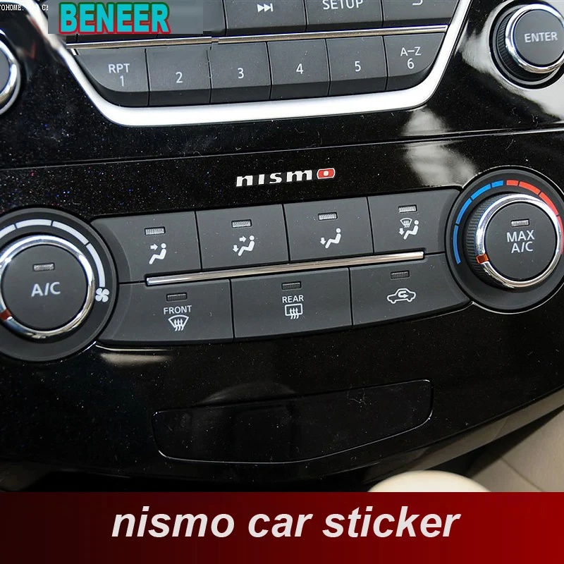 2 шт алюминиевый нисмо стикер автомобиля для Nissan Tiida Sunny QASHQAI MARCH LIVINA TEANA X-TRAI