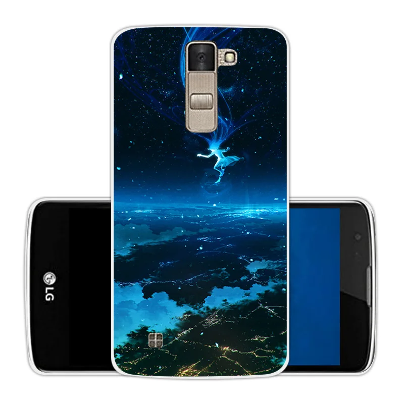 Capa For Funda LG K8 Phone Cases for Lte K350 K350E K350N 5.0&quot K 8 Blue Case Soft Silicone Back Cover TPU |