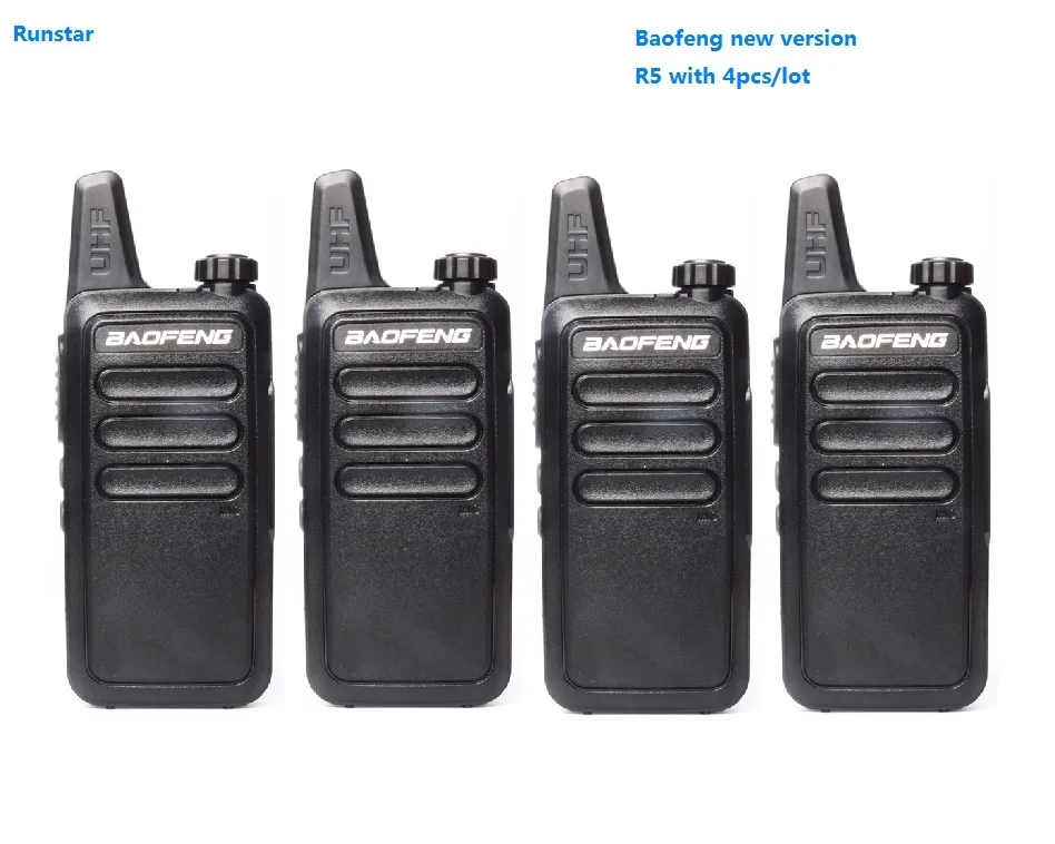 4pcs Baofeng R5 Mini Wiress Walkie Talkie Handheld Two Way Radio station Communicator ham radio Transceiver Talkie Walkie BF-R5