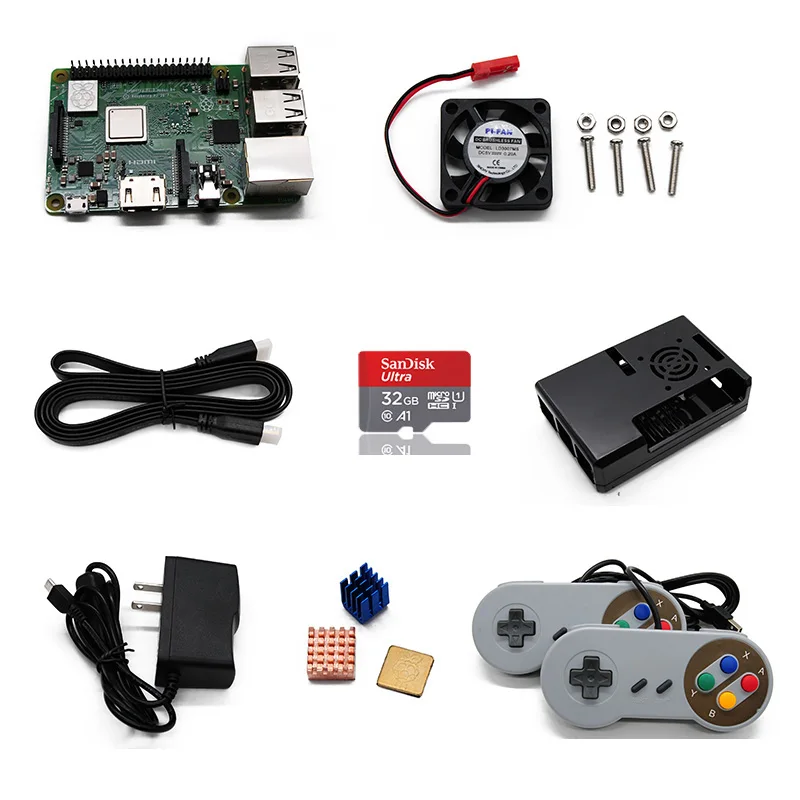 Игровой стартовый набор из Raspberry Pi 3 Model B/B+ видео игровая консоль с 32G sd-картой и геймпадом/HDMI кабель для консоли RetroPie