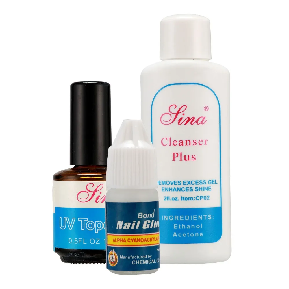 Набор для дизайна ногтей Anmas Rucci УФ-гель прозрачный белый розовый накладные