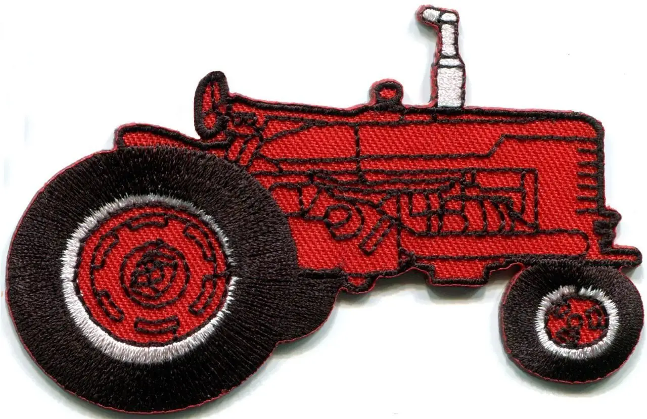 Трактор гусеничный плуг Фермерский грузовик фермер Ретро аппликация Железный на