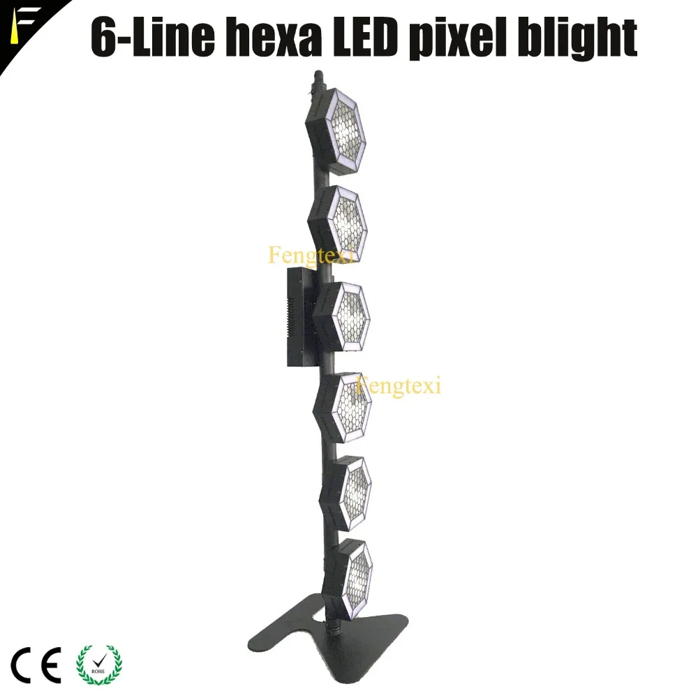 Koop 4 Eenheden 6X100 W 6-Lijn Hexa Cob Led Rgb/Warm/Koud Zon Licht Podium Terug Licht Pixel Deco Verlichting Fit Muziek Concert Met Flightcase