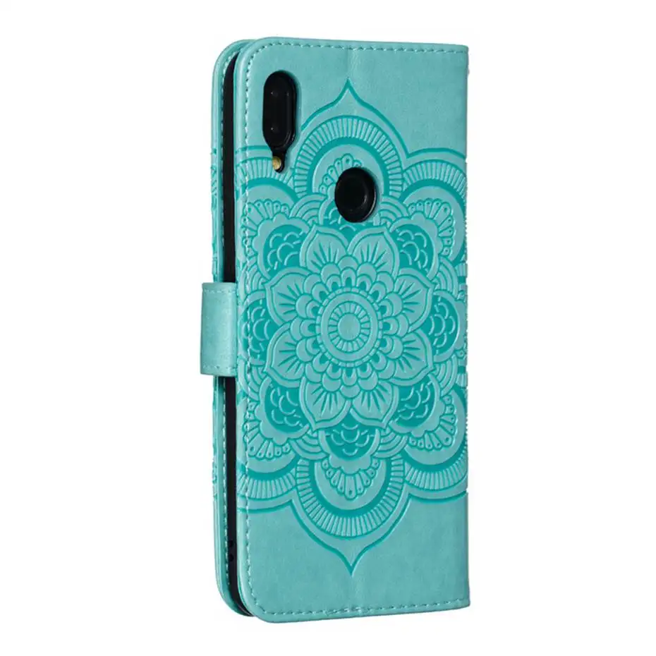 3D рельефный чехол из искусственной кожи для Xiaomi Redmi Note 7 6 Pro с откидной крышкой