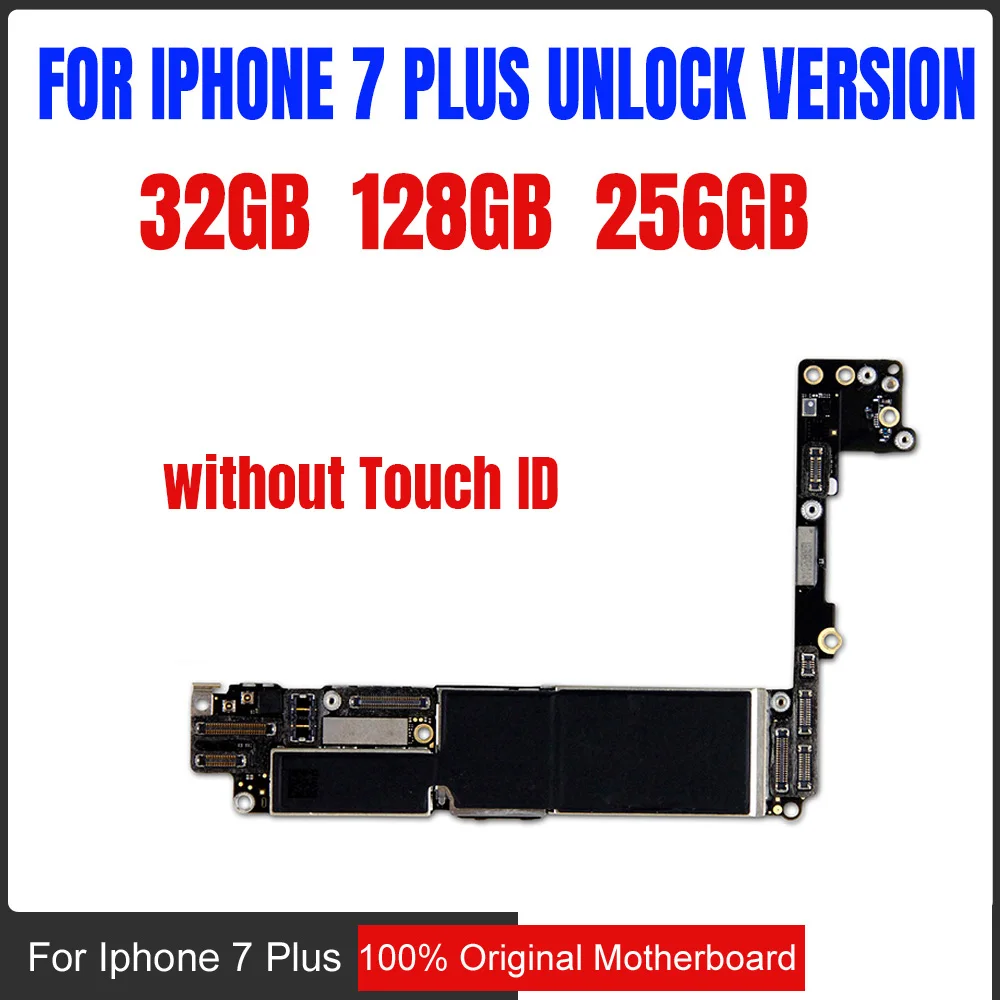 32 ГБ/128 ГБ/256 ГБ для iphone 7 Plus, оригинальная разблокированная материнская плата для iphone 7 plus, материнская плата без/с сенсорным id