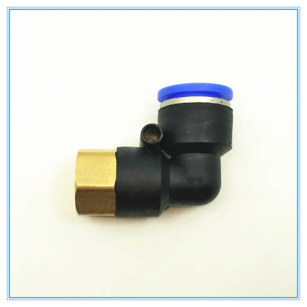 PLF OD 4 6 8 10 12 мм-внутренняя резьба 1/8 ''1/4'' 3/8 ''1/2'' пневматический гнездовой локоть соединитель трубка воздушный нажимной фитинг