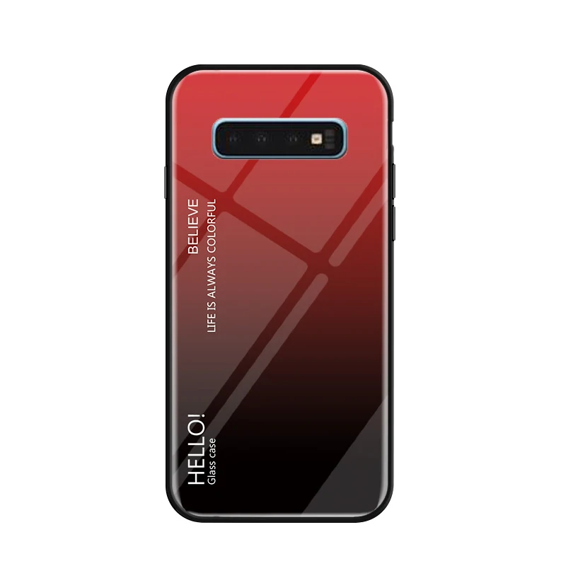 Чехол MUCHI для Samsung Galaxy A8 2018 роскошный градиентный стеклянный чехол S10 Plus S10e A6