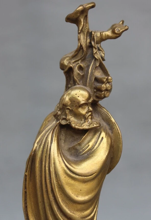 9 &quotКитайский буддийский из бронзы Arhat Damo Bodhidharma Dharma Daruma статуя Будды | Дом и сад