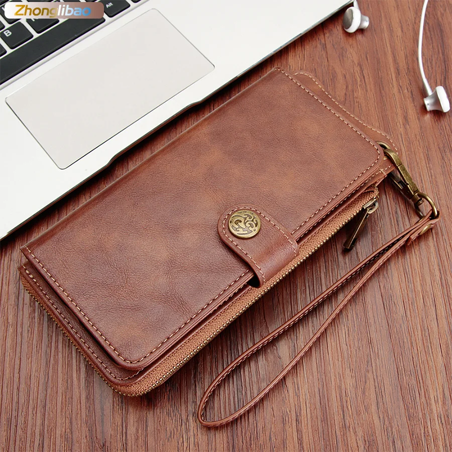 Оригинальный Роскошный кожаный многофункциональный чехол-бумажник для телефона