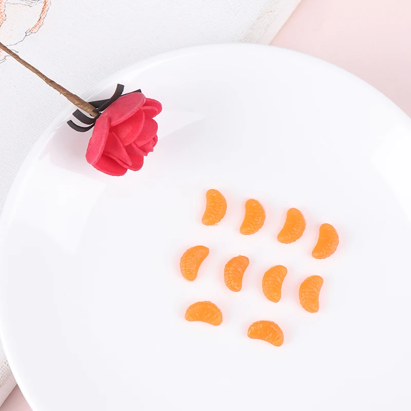 10 шт. имитация кулоны для еды слизи мини оранжевые лепестки полимерные