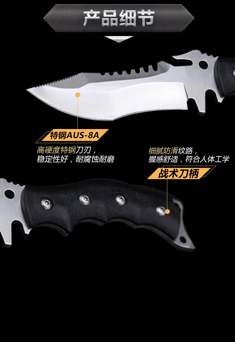 Часовой нож с фиксированным лезвием, прямой нож, тактические ножи с Kydex, охотничьи ножи для выживания, коллекция инструментов для повседневного использования, Заводская распродажа, MH133-B