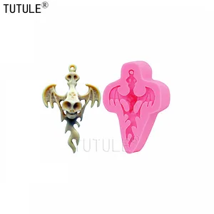 Форма пламенного черепа крест, силиконовая резиновая Гибкая безопасная форма для пищевых продуктов-полимерная форма для конфет, шоколада, помадки, полимерной глины