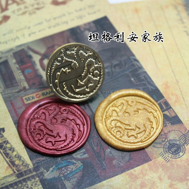 Игра престолов таргариен воск печать металлическая ручка с воском Скрапбукинг DIY