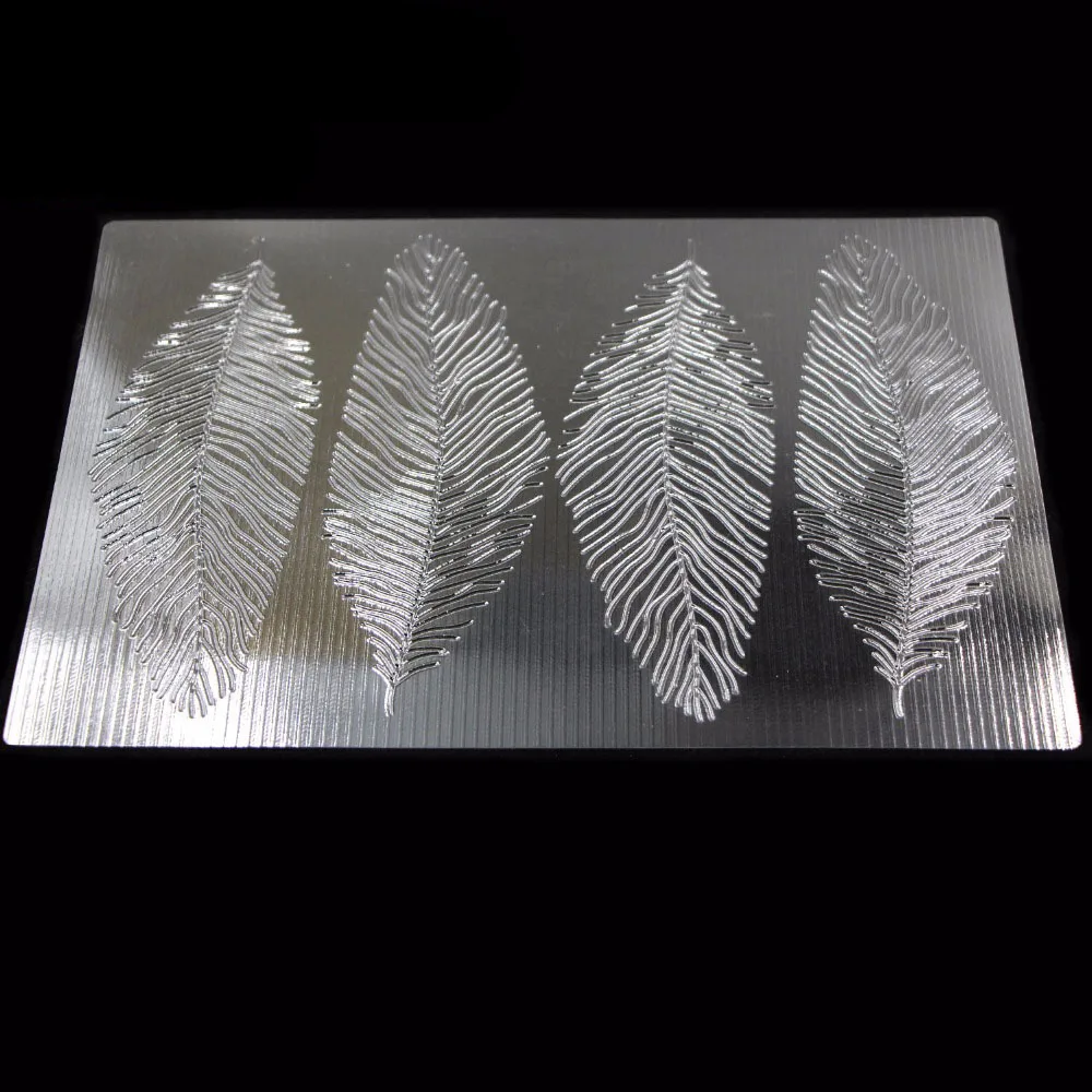 3 шт. набор текстурных листов с перьями пластиковый текстурный коврик тиснение