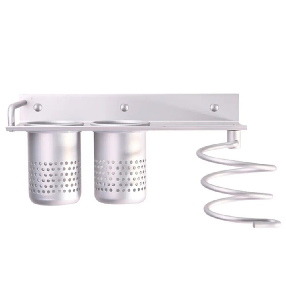 Космический алюминиевый органайзер для хранения на полке держатель фена