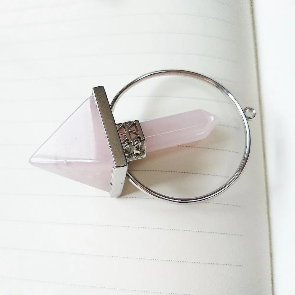 Meet Jo Натуральная розовая роза пирамида из кристалла кварца точечные целебные