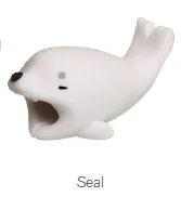 Seal 1 шт. кабель протектор для Iphone устройства для сматывания кабеля держатель для телефона аксессуар чомперы Кролик Собака Кот, животное, кукла забавная модель - Цвет: Seal