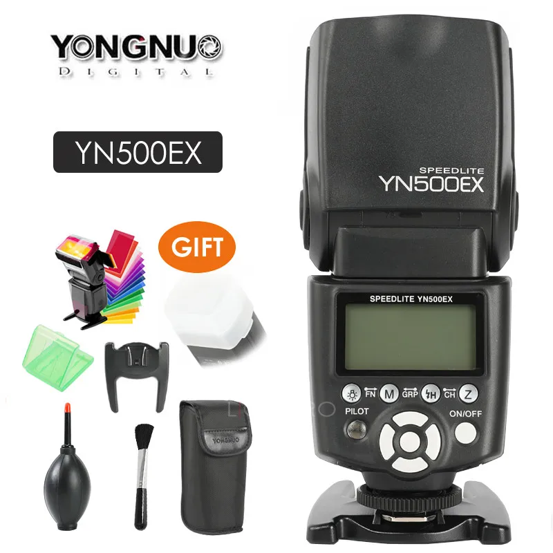 Вспышка YONGNUO YN500EX YN 500EX E TTL GN53 1/8000s HSS для Canon 6D 7D 5D2 5D3 60D 650D 600D 550D 700D|Фотовспышки| |