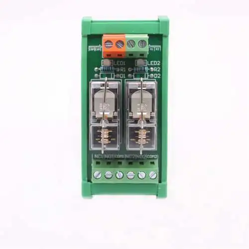 Реле питания DC24V с креплением на DIN рейку модуль интерфейса реле 2 SPDT 16A