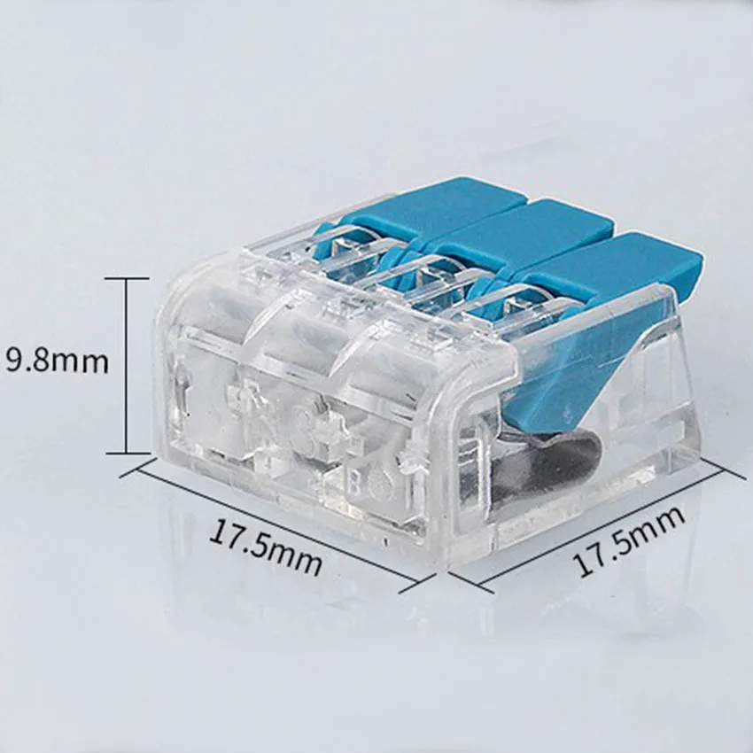 PCT-413 100 шт. быстродействующий коннектор Teminator Lug 32A 450 в 0,5-4 мм^ 2 Весна Faston клеммный блок комплект соединителей Электрический