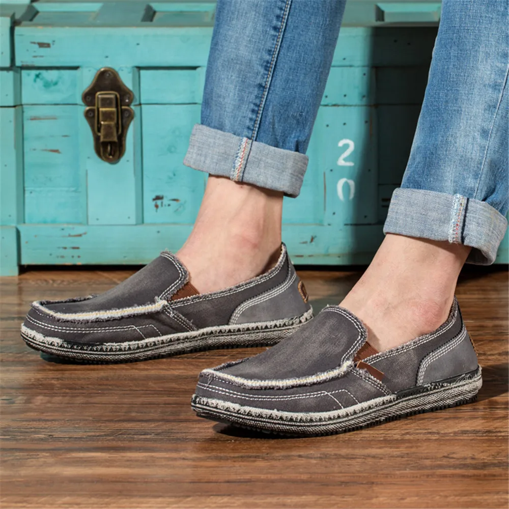 Canvas Loafers Men Breathable Casual Shoes Soft Comfortable Outdoor Flat Lazy for Male Chaussure Homme Sorrynam | Обувь