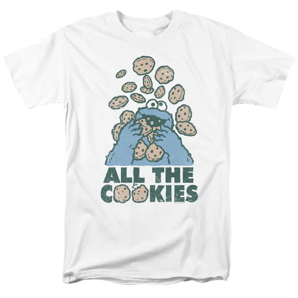 Улица Сезам все файлы cookie лицензионный для взрослых Футболка размеры с принтом