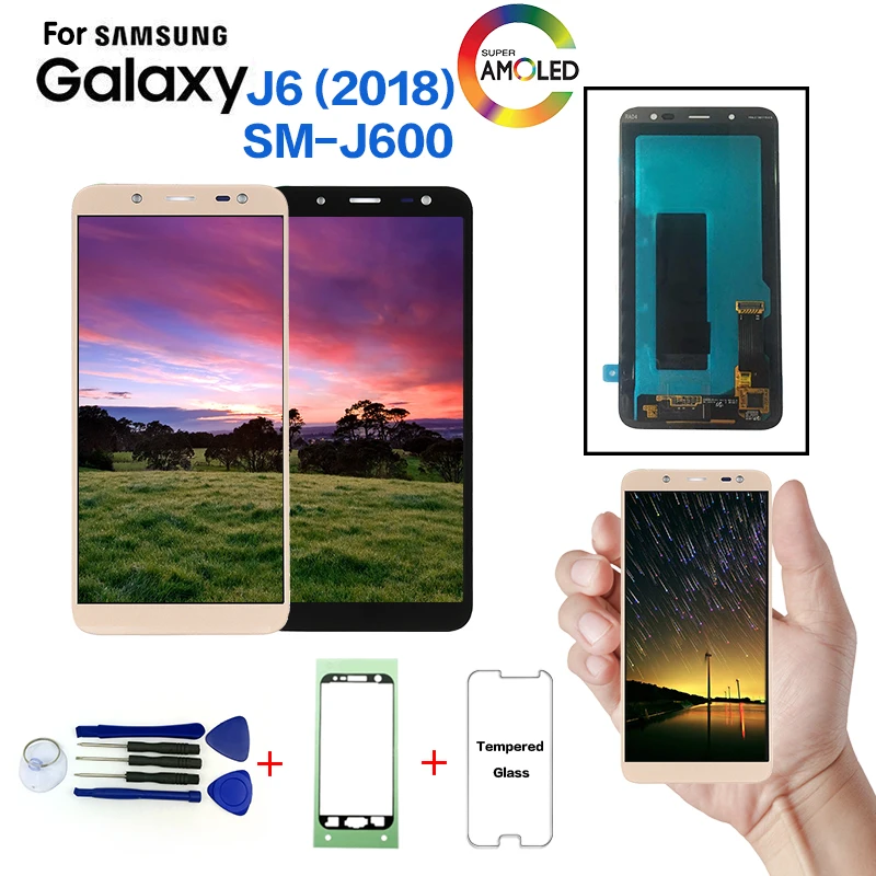 Оригинальный ЖК-экран для Samsung Galaxy J6 2018 сменный On6 и J600FN модуль ЖК-дисплея SM-J600F |