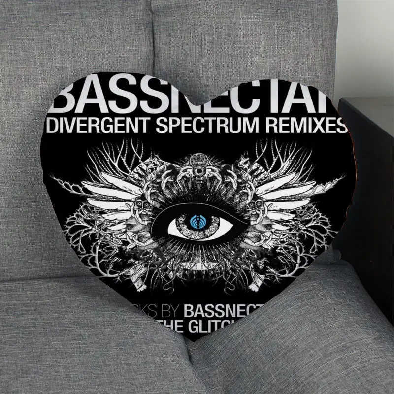 Изготовленный На Заказ Bassnectar сердце накидка для подушки застежка молния