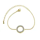 Великолепная сказка Pulseira masculina простой Регулируемый ювелирных кристаллов круглые браслеты для женщин очаровательный браслет-цепочка