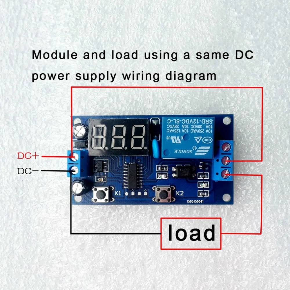 DC 12V Цифровой Дисплей Время релейный коммутационный модуль триггер время цикла