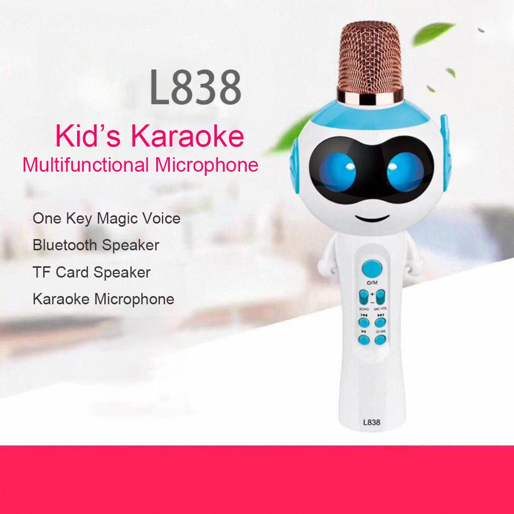 L838 mikrofon Ручной Bluetooth беспроводной караоке микрофон телефонный проигрыватель микрофон Запись музыки KTV Microfone PK ws858